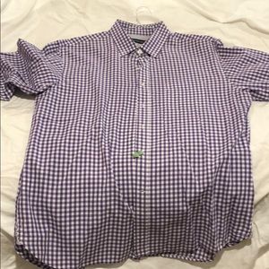 Men’s large purple gingham Bonobos button down